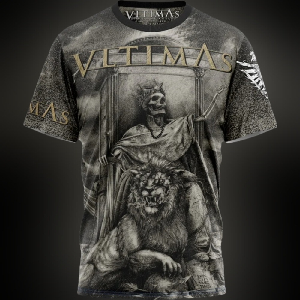 VLTIMAS Sic Transit Gloria Mundi Allover Men's T-shirt Size L  Made In Europe